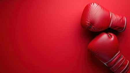 Boxing advertising background with copy space.の素材