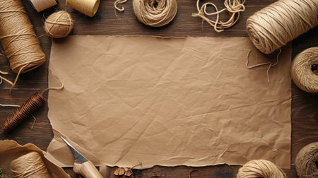 Craft shop advertising background with copy space.の素材