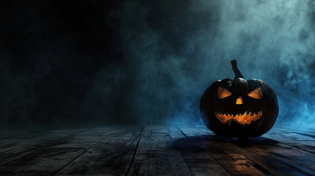 Horror party advertisment background with copy space.の素材