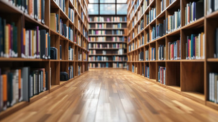 library advertising background with copy space.の素材