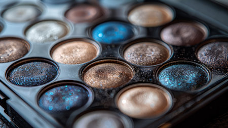 An unbranded eyeshadow palette featuring neutral shades, highlighting the versatility and beauty of the colors.の素材