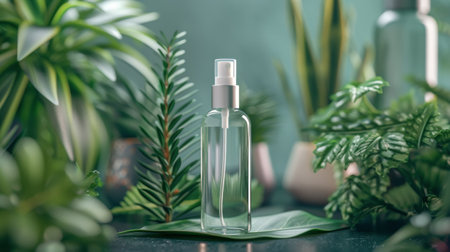 This close-up view shows a bottle filled with vibrant green tea leaves. The leaves are tightly packed, showing their texture and color. The label on the bottle indicates it contains green tea leaves.の素材