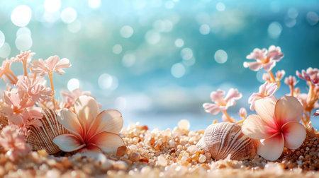 magic summer background with copy space.の素材