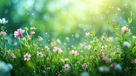 magic spring background with copy space.の素材