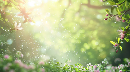 magic spring background with copy space.の素材