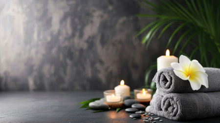 massage salon advertising background with copy space.の素材