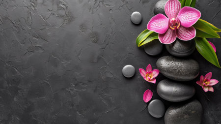 massage salon advertising background with copy space.の素材