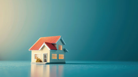 real estate advertising background with copy space.の素材