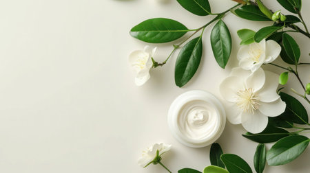 skin care advertising background with copy space.の素材