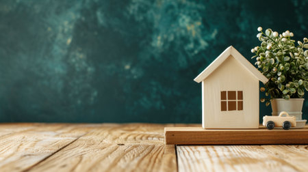 real estate advertising background with copy space.の素材