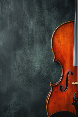 Violin Concert advertisment background with copy space.の素材
