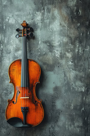 Violin Concert advertisment background with copy space.の素材