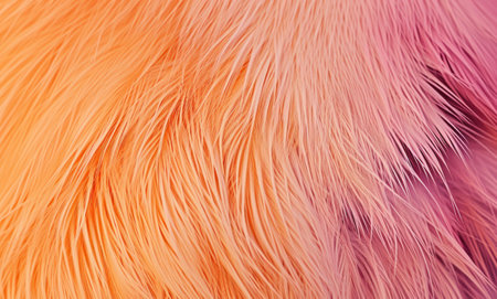 an orange fur texture close up, digital manipulation.の素材