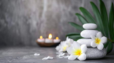massage salon advertising background with copy space.の素材