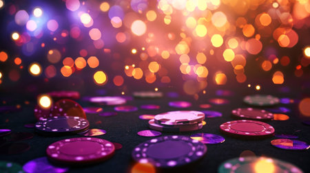 magic birthday background with copy space.の素材