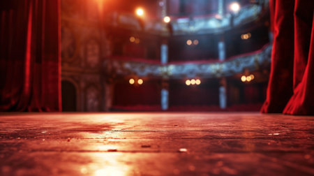 Opera theater advertising background with copy space.の素材
