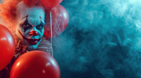 Horror party advertisment background with copy space.の素材