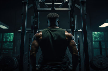 how to build muscular, toned back muscles.の素材