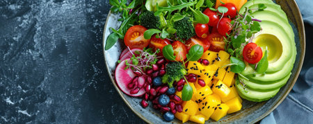 many ingredients are on a gray plate.の素材