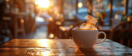 A pool filled with water surrounded by palm trees on a sunny day.の素材