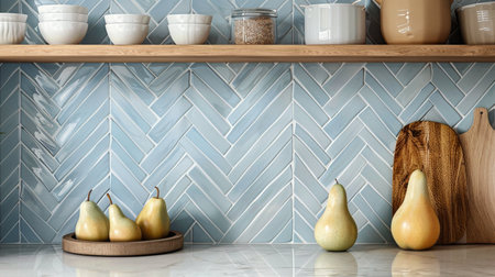 A kitchen counter cluttered with assorted plates and bowls.の素材