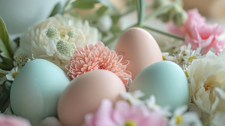 easter egg basket surround on bright pink background in slow motion.の素材