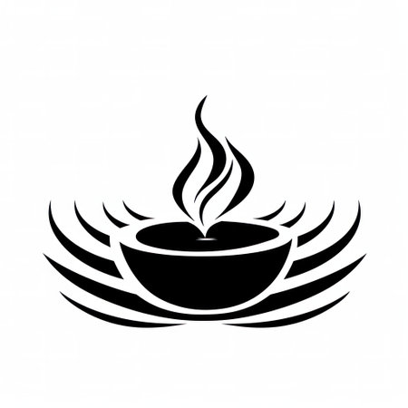 spa logo, abstract, minimalist, black and white.の素材