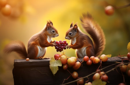 cute squirrels cute animal.の素材