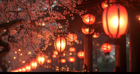Muslim worship and mosque holiday lantern of the holy month of Ramadan.の素材