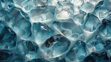 A glass containing blue liquid is placed among pine cones and berries, creating a seasonal and festive arrangement.の素材
