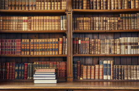 bookshelf in law office.の素材