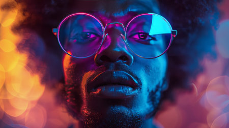 Fashionable Man with Sunglasses at Tropical Resortの素材