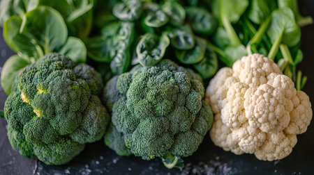 Three varieties of cauliflowerの素材