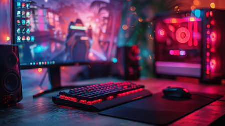 A busy room filled with numerous tables and benches, creating a functional seating area for a large group of people.の素材