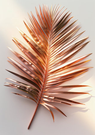 Detailed close-up of a leaf with intricate veins, against a plain white background.の素材