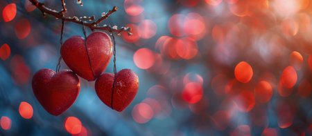 Detailed view of a branch covered in vibrant red leaves.の素材