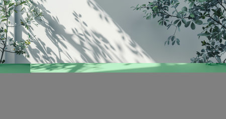 A white wall completely covered with an abundance of green leaves, creating a striking contrast.の素材