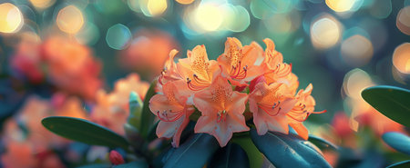 Detailed view of vibrant orange flowers with blurred bokeh background.の素材