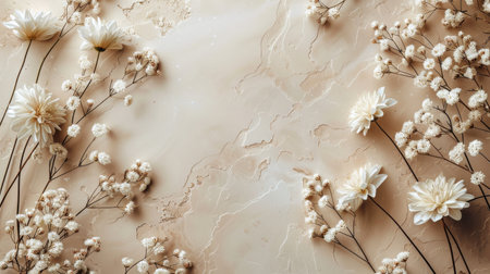 A close-up of a wall adorned with various colorful flowers blooming during the daytime.の素材