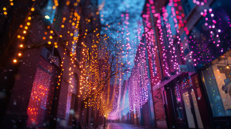 A young woman with blonde hair and a bright smile is wearing a green knit sweater. She is standing against a purple background.の素材