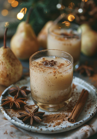 A close-up shot of a salad with arugula, hard-boiled eggs, pecans, and goat cheese.の素材