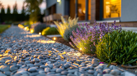 A house illuminated by an abundance of lights, creating a striking and vibrant display.の素材