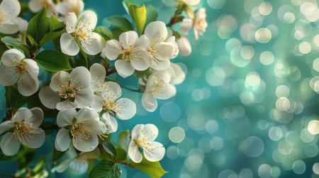 A bunch of colorful flowers tightly packed on a tree branch, showing natures vibrant beauty up close.の素材