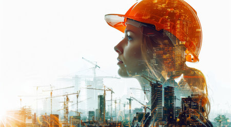 A close-up image of a patch of lush green clover leaves, bathed in the warm glow of sunlight.の素材