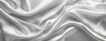 Soft, flowing fabric with gentle folds and light reflecting from the surface.の素材