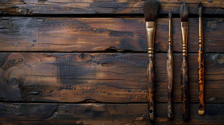 Colorful abstract painting with overlapping red, yellow, and blue geometric shapes creating a vibrant composition.の素材