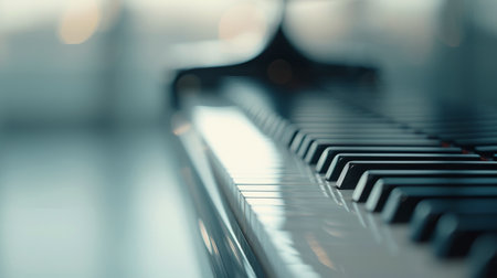 A grand piano sits amidst a snowy park as the sun sets, casting a warm glow across the winter landscape, while soft snowfall adds a serene atmosphere to the tranquil urban setting.の素材