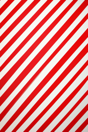 Striking red and white stripes run diagonally across the flat surface, creating a dynamic and visually appealing pattern. The bold colors enhance the overall aesthetic of the design.の素材