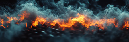 A decadent chocolate treat sits invitingly, adorned with aromatic coffee beans. Wisps of steam rise, creating a warm and tantalizing atmosphere in the kitchen, appealing to dessert enthusiasts.の素材