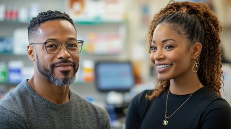 A friendly female doctor in a white coat interacts with her patient in a bright, well-equipped clinic. The atmosphere is caring and professional, ensuring patient comfort.の素材